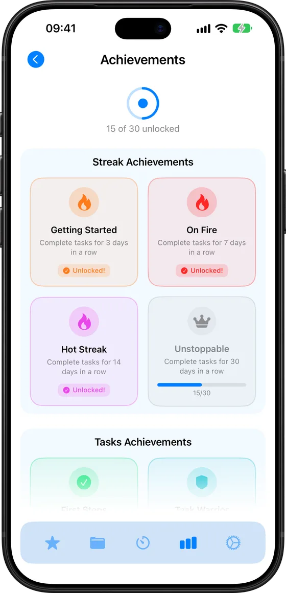 Achievements in Set
