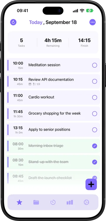 Set in its purple theme